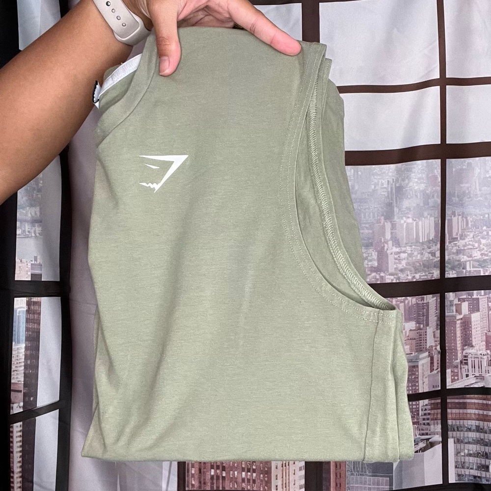Gymshark Men’s Muscle Tee Matcha Green Small Flaw (Size Medium)